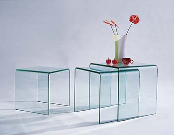 Furniture123 Giavelli 2309 Glass Nest of Tables