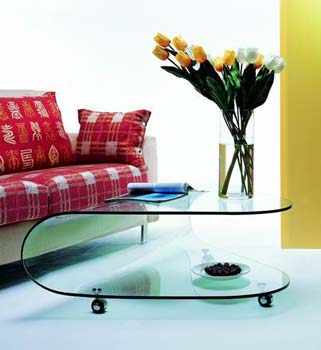 Furniture123 Giavelli 2402 Glass Triangular Coffee Table