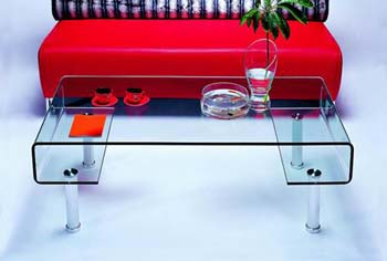 Furniture123 Giavelli 2408 Glass Rectangular Coffee Table
