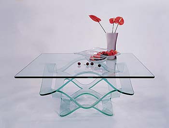 Furniture123 Giavelli 2508 Glass Square Coffee Table