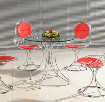 Furniture123 Giavelli A8833 Glass Round Dining Table