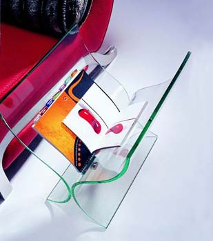 Furniture123 Giavelli BJ01 Glass Magazine Rack