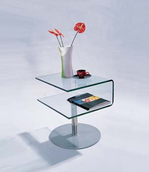 Furniture123 Giavelli CE334 Glass Square Lamp Table