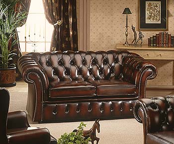 Furniture123 Gladstone Leather 2 Seater Sofa