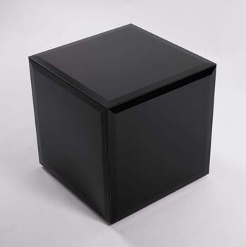 Furniture123 Glass Cube in Black