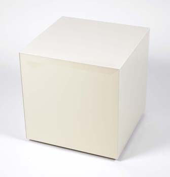 Furniture123 Glass Cube in Cream