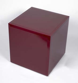 Furniture123 Glass Cube in Red