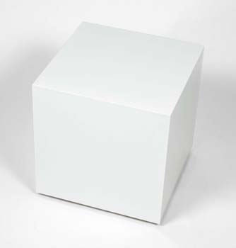 Furniture123 Glass Cube in White