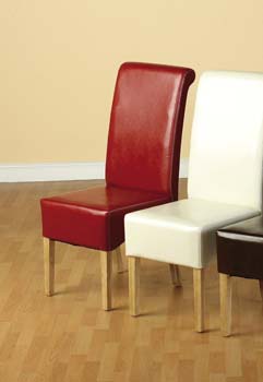 Furniture123 Glen Dining Chair in Red (pair) - FREE NEXT DAY