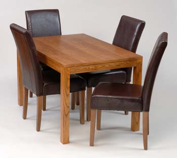 Greenham Oak Small Dining Set with Four Chairs
