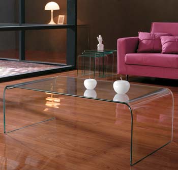 Gustav 01 Rectangular Glass Coffee Table - FREE