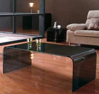 Furniture123 Gustav 01 Rectangular Smoked Glass Coffee Table