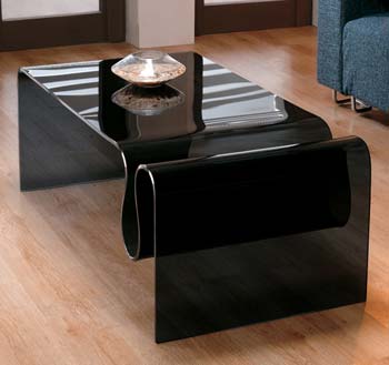 Furniture123 Gustav 26 Curved Smoked Glass Coffee Table