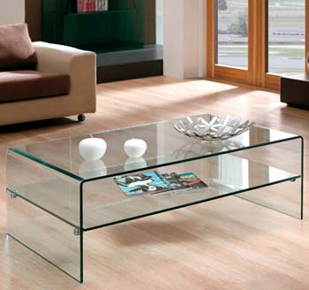 Gustav 26 Glass Rectangular Coffee Table - FREE