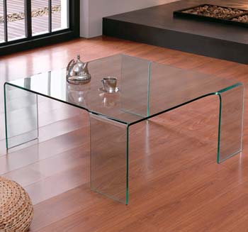 Furniture123 Gustav 67 Glass Square Coffee Table - FREE 48