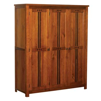 Furniture123 Haiben Pine 3 Door Wardrobe