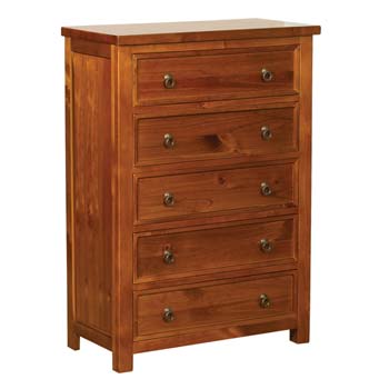 Furniture123 Haiben Solid Pine 5 Drawer Chest