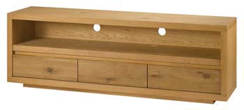 Hampton Solid Oak 3 Drawer 1 Niche TV Unit