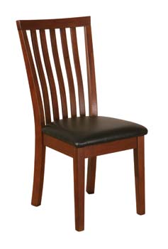 Furniture123 Hanney Dining Chairs with Leather Seat (pair)