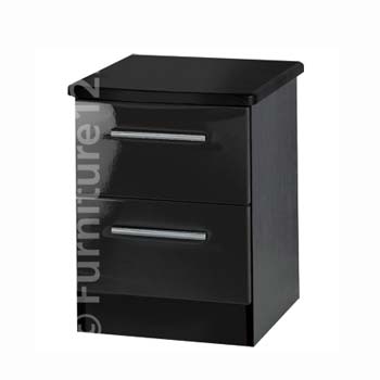 Hatherley High Gloss 2 Drawer Bedside Chest in