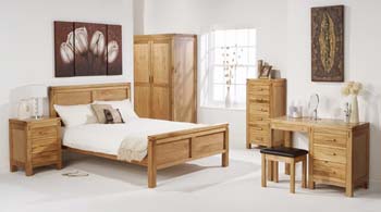 Furniture123 Hazen Ash Bedroom Furniture Set with Wardrobe