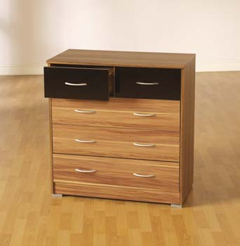Furniture123 Hollywood Walnut 3 2 Drawer Chest