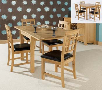 Furniture123 Hugo Oak Extending Dining Table - FREE NEXT DAY