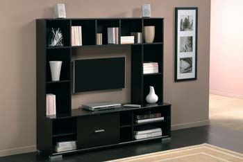 Furniture123 Hugo Wenge TV Cabinet with Open Storage