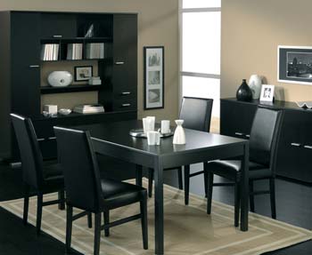 Furniture123 Hunter Rectangular Dining Table in Wenge