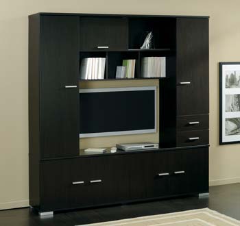 Hunter TV Unit with Closed Storage in Wenge