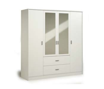 Furniture123 Inigo 4 Door Wardrobe in White