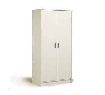 Furniture123 Initial Double Wardrobe in White