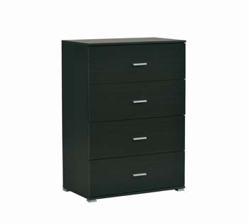 Furniture123 Initial High 4 Drawer Chest in Wenge