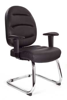 Furniture123 Italian Leather 1223 Visitor Office Chair
