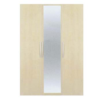 Furniture123 Jade 3 Door Mirrored Wardrobe in Birch