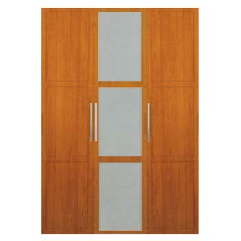 Furniture123 Jade 3 Door Panelled Wardrobe in Amarena Cherry
