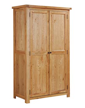Furniture123 Jakarta Oak 2 Door Wardrobe - FREE NEXT DAY