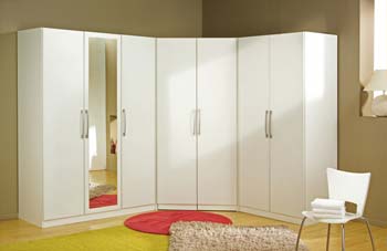 Furniture123 Jay 7 Door Wardrobe in White