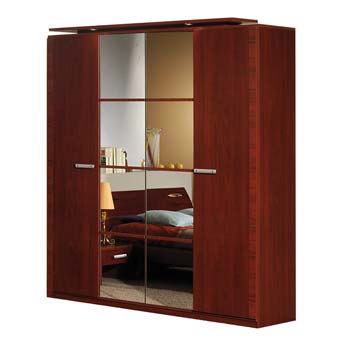 Furniture123 Jules 4 Door Mirrored Wardrobe