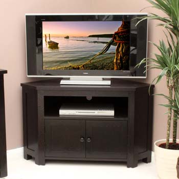 Furniture123 Kahla Solid Ash 2 Door Corner TV Unit