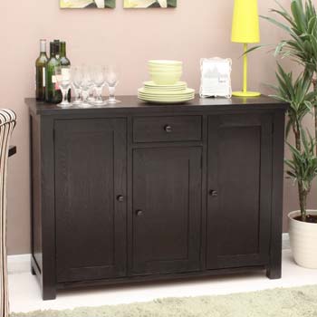 Furniture123 Kahla Solid Ash 3 Door 1 Drawer Sideboard