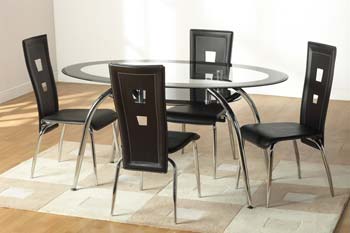 Furniture123 Karimore Dining Set in Black