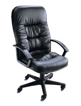 Furniture123 King 300 Leather Faced Managers Chair