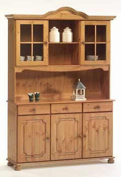 Furniture123 Knightsbridge 3 Door Glass Fronted Dresser