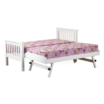 Furniture123 Lacey Solid Pine Guest Bed in White