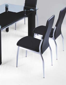 Furniture123 Lacuma Black Dining Chair (pair)