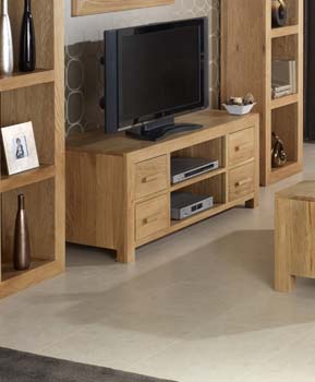 Furniture123 Laguna Oak 4 Drawer TV Unit