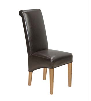Furniture123 Laguna Oak Brown Upholstered Dining Chair (pair)