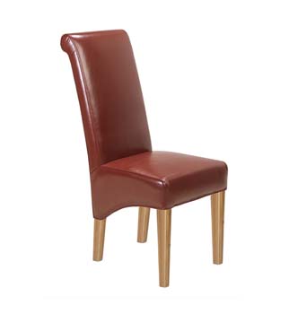 Furniture123 Laguna Oak Red Upholstered Dining Chair (pair)