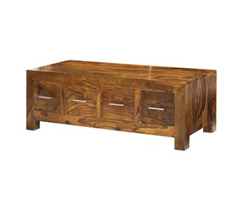 Furniture123 Laguna Sheesham 8 Drawer Coffee Table